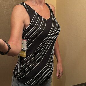 Cartise Black Sheer Beaded Camisole